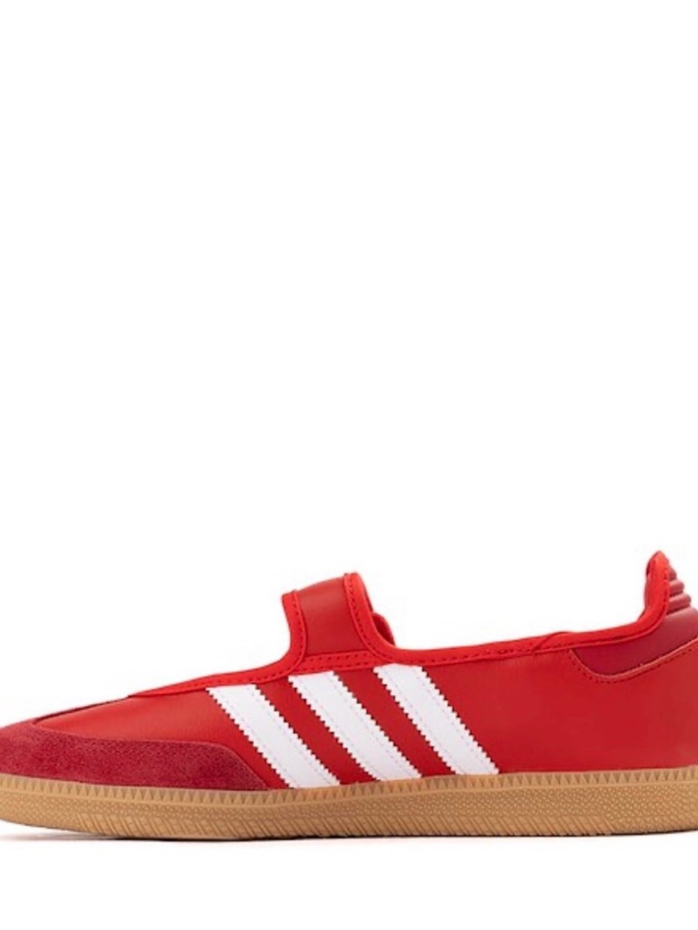 adidas Red and White Mary Jane Sneaker - Picture 3 of 5